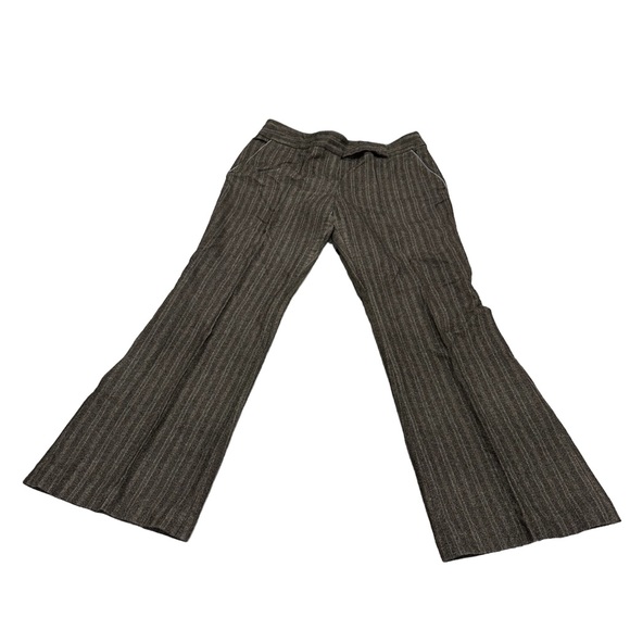 Ted Baker Pants - Ted Baker 3 large 100% wool dress pants brown pinstripe office neutral flawed